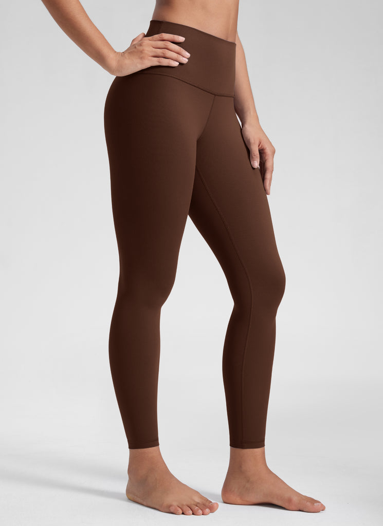 CRZ YOGA Women's Yoga Lounge High Rise Butterluxe Yoga Leggings 25'' Lava Brown