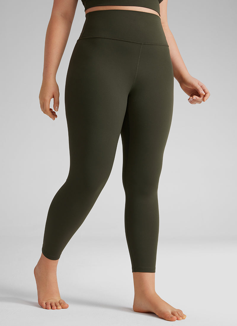CRZ YOGA Women's Yoga Lounge High Rise Butterluxe Yoga Leggings 25'' Olive Green @model_info:Victoria