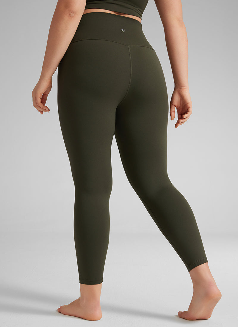 CRZ YOGA Women's Yoga Lounge High Rise Butterluxe Yoga Leggings 25'' Olive Green @model_info:Victoria