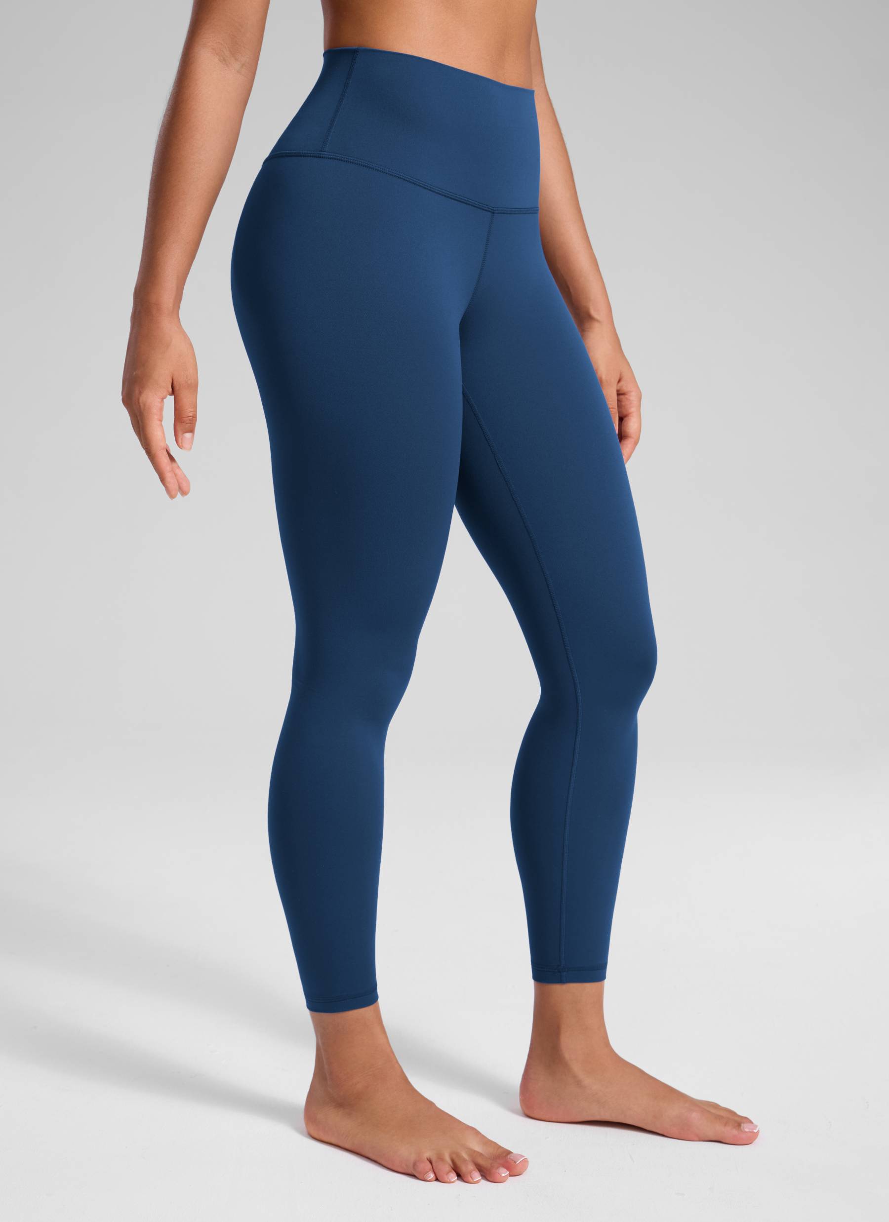 CRZ YOGA Women's Yoga Lounge High Rise Butterluxe Yoga Leggings 25'' French Navy @model_info:Fiona
