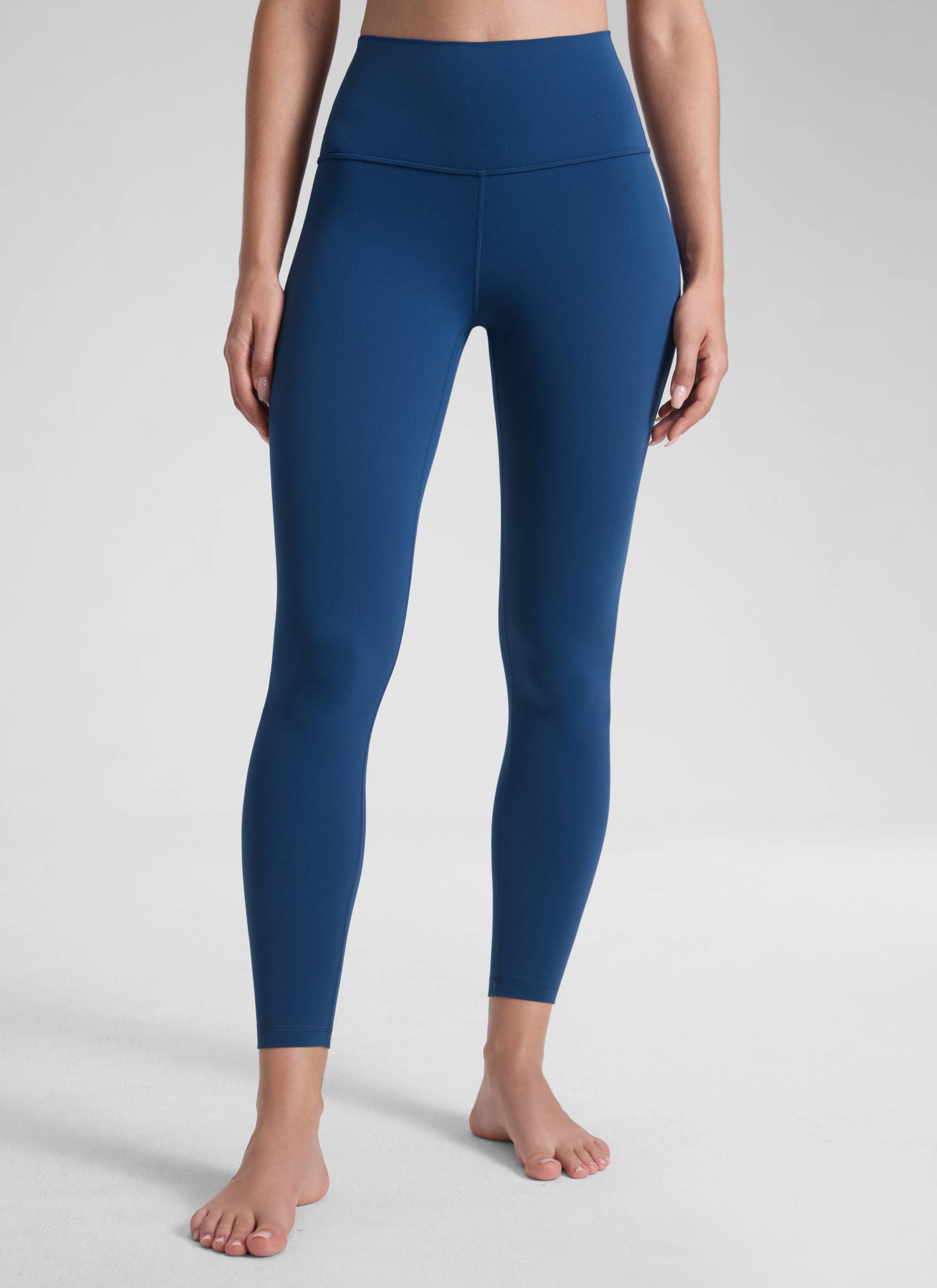 CRZ YOGA Women's Yoga Lounge High Rise Butterluxe Yoga Leggings 25'' French Navy @model_info:Malisa