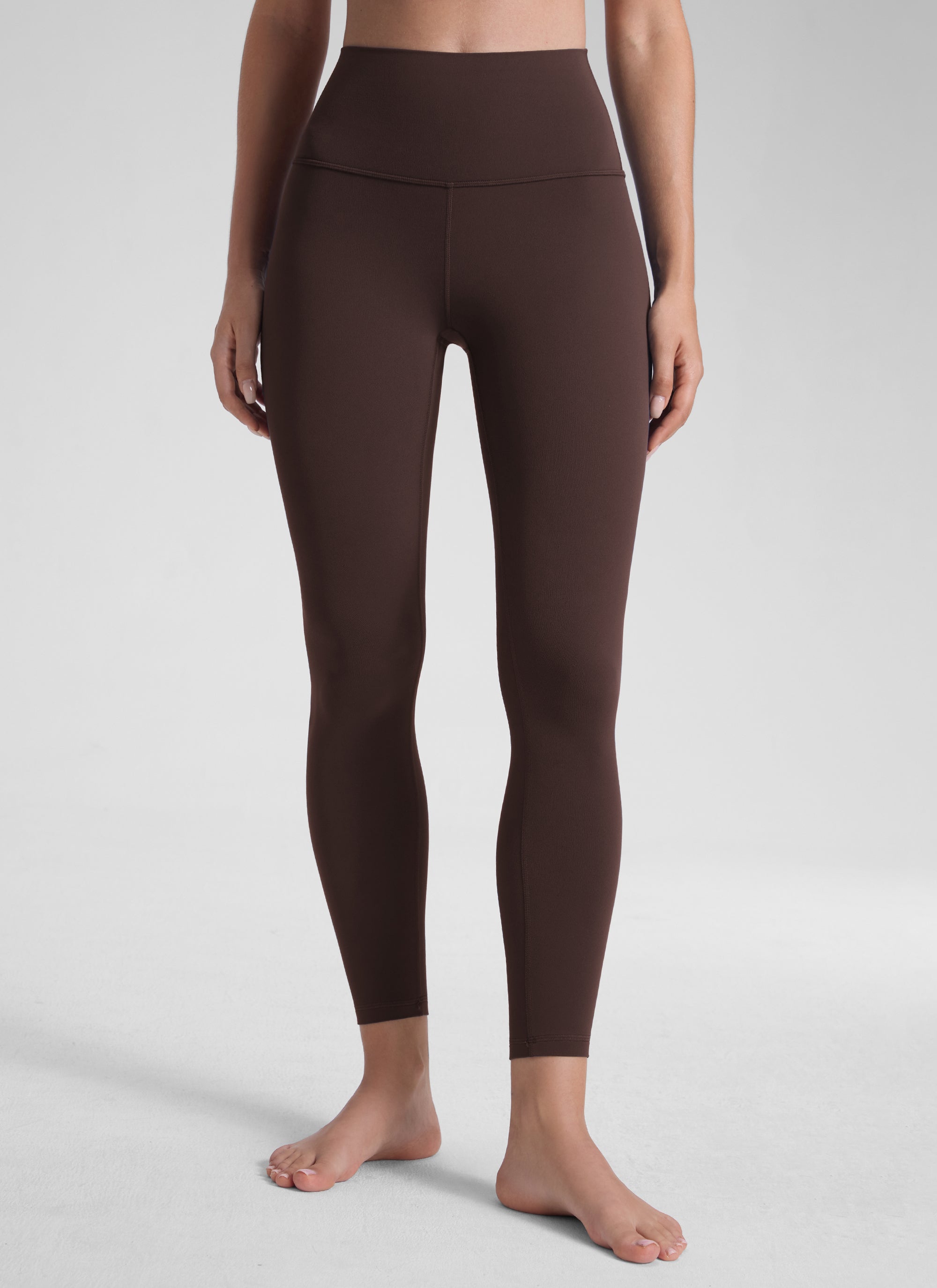 CRZ YOGA Women's Yoga Lounge High Rise Butterluxe Yoga Leggings 25'' Hot Fudge Brown @model_info:Malisa