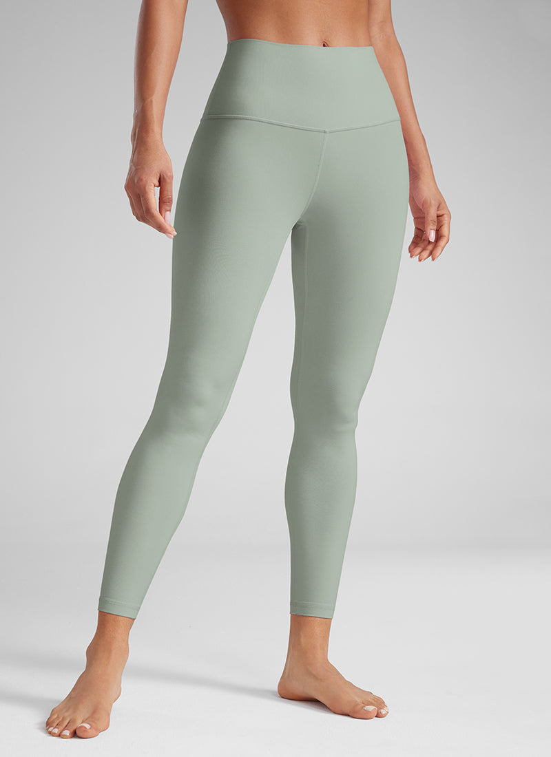 CRZ YOGA Women's Yoga Lounge High Rise Butterluxe Yoga Leggings 25'' Green Palm Court @model_info:Amanda