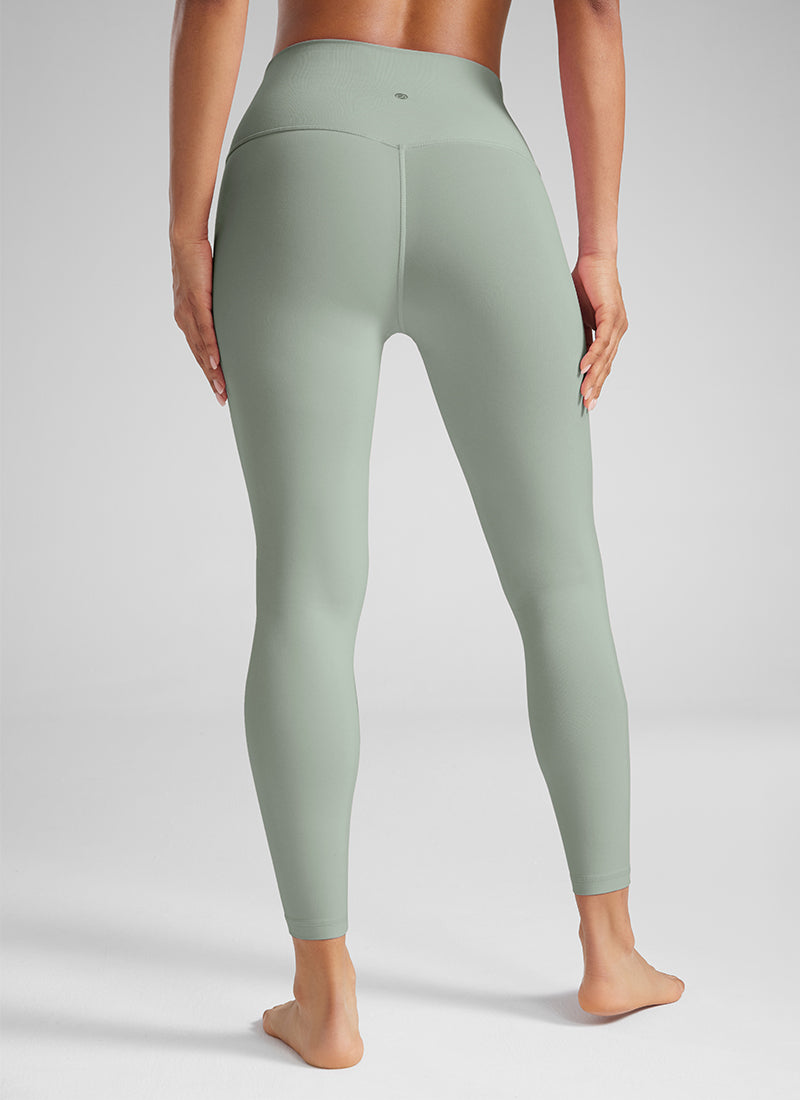 CRZ YOGA Women's Yoga Lounge High Rise Butterluxe Yoga Leggings 25'' Deep Red
