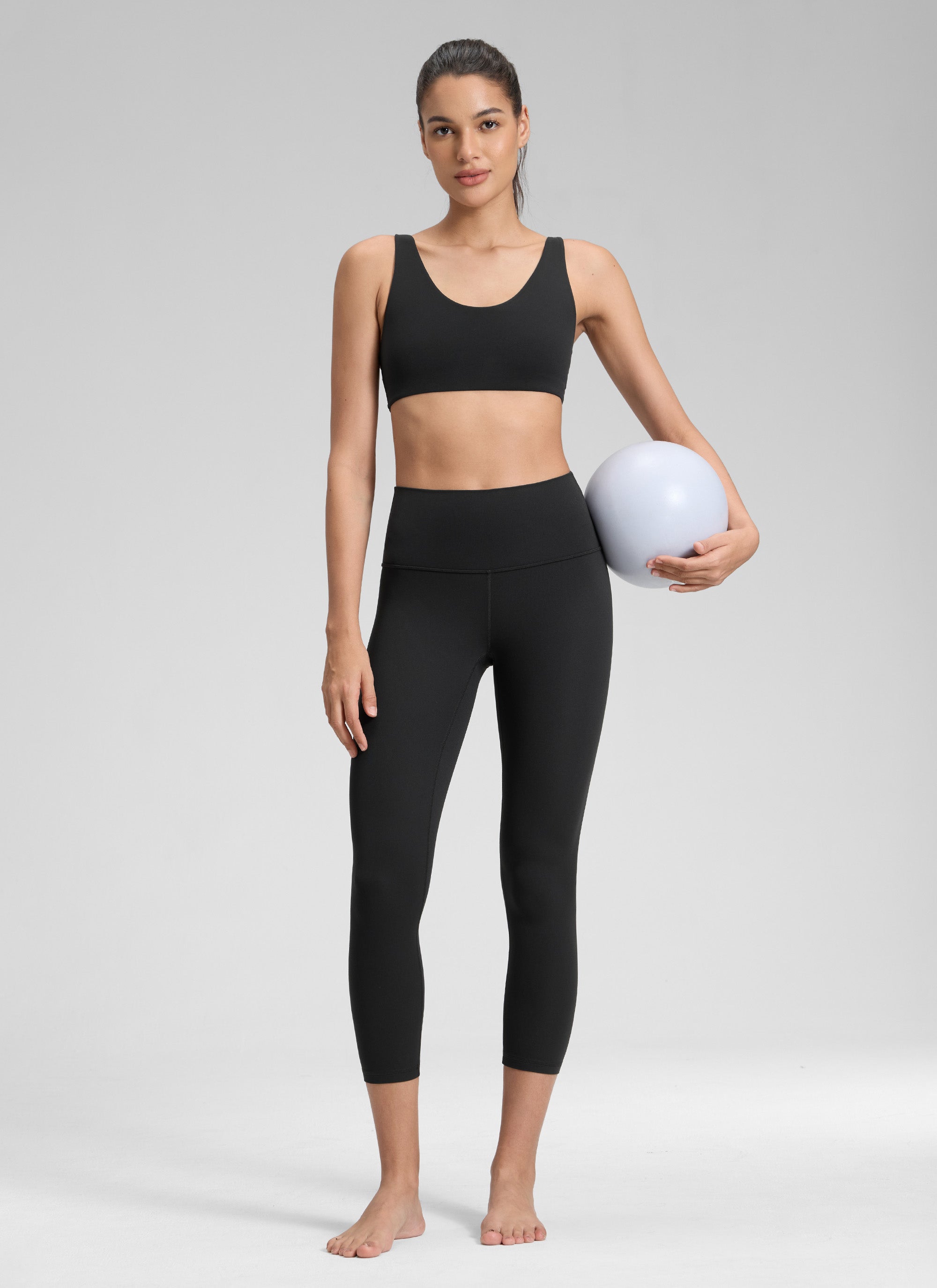 CRZ YOGA Women's Yoga Lounge High Rise Butterluxe Yoga Leggings 23'' Black