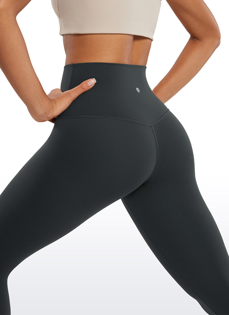 CRZ YOGA Women's Yoga Lounge High Rise Butterluxe Yoga Leggings 19'' Melanite @model_info:Fiona