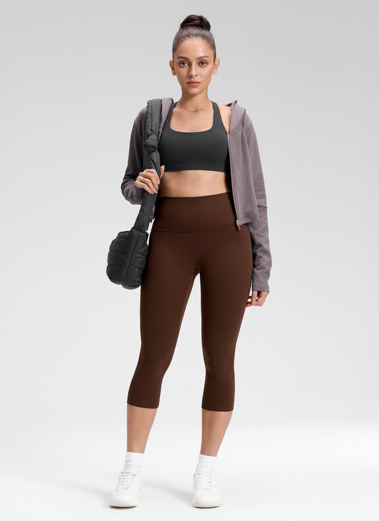 CRZ YOGA Women's Yoga Lounge High Rise Butterluxe Yoga Leggings 19'' Crater Green