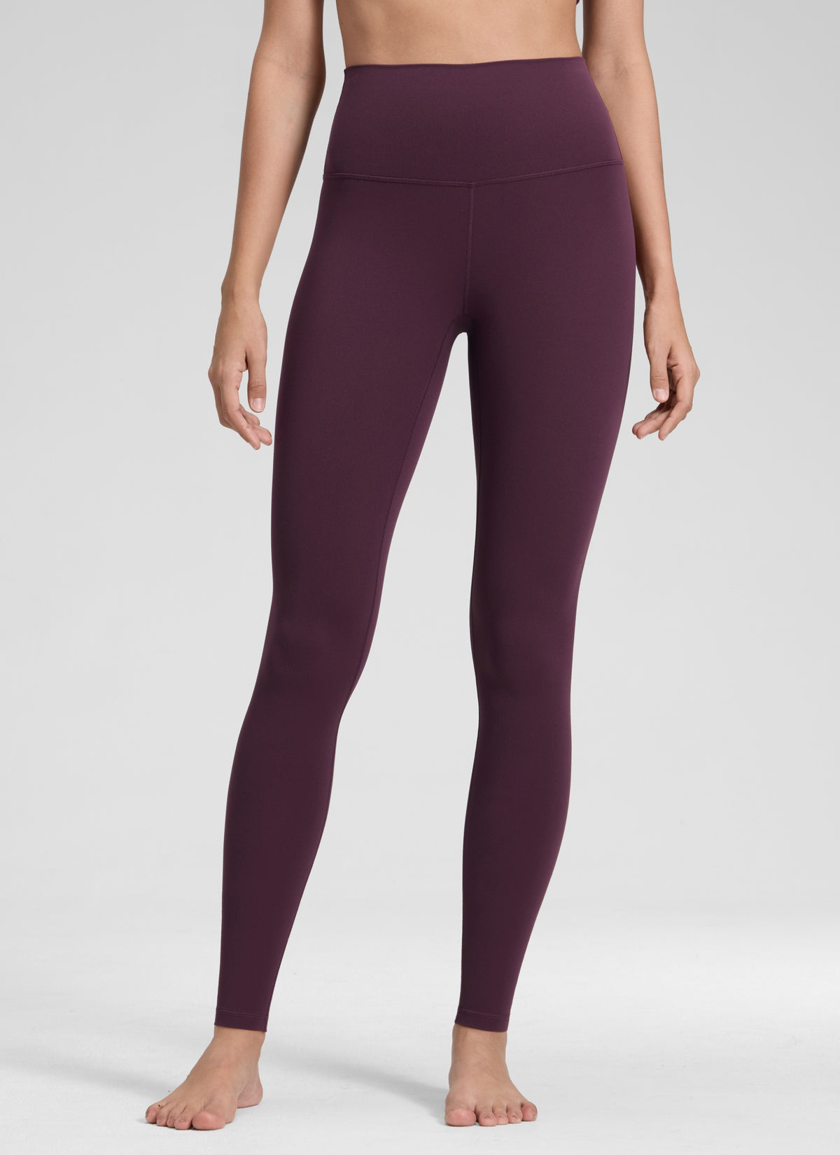 CRZ YOGA Women's Yoga Lounge High Rise Butterluxe Yoga Leggings 30'' Deep Purple @model_info:Jenna