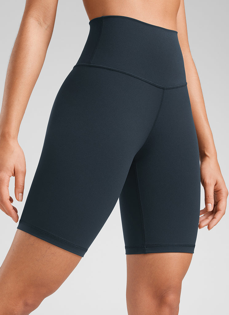 CRZ YOGA Women's Yoga High Rise Butterluxe Long Biker Shorts 8'' Melanite