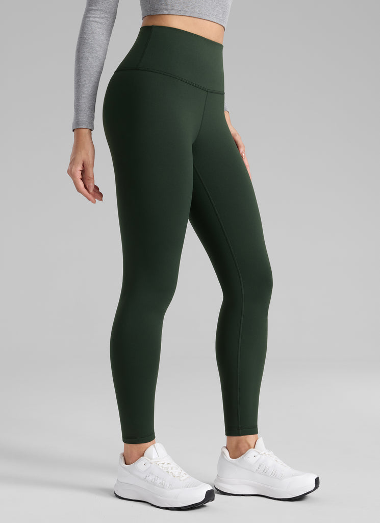 CRZ YOGA Women's Fleece Lined Casual High Rise Legging 28'' Ripe Plum