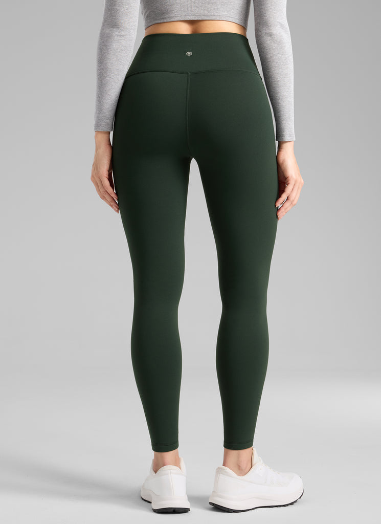 CRZ YOGA Women's Fleece Lined Casual High Rise Legging 28'' Ripe Plum