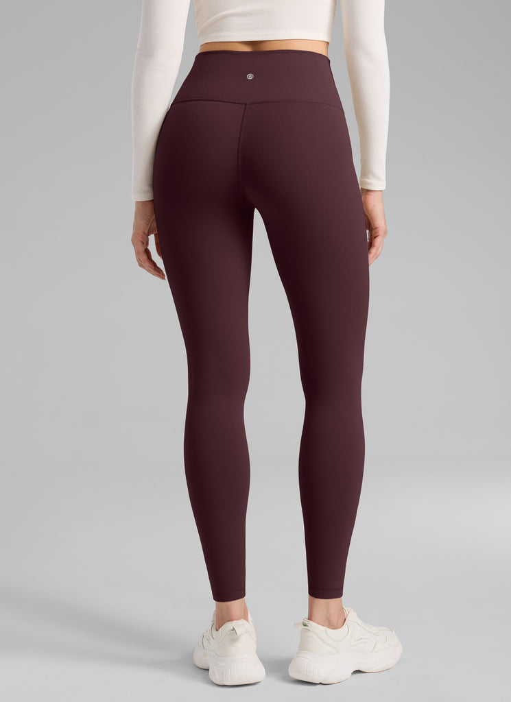 CRZ YOGA Women's Fleece Lined Casual High Rise Legging 28'' Ripe Plum