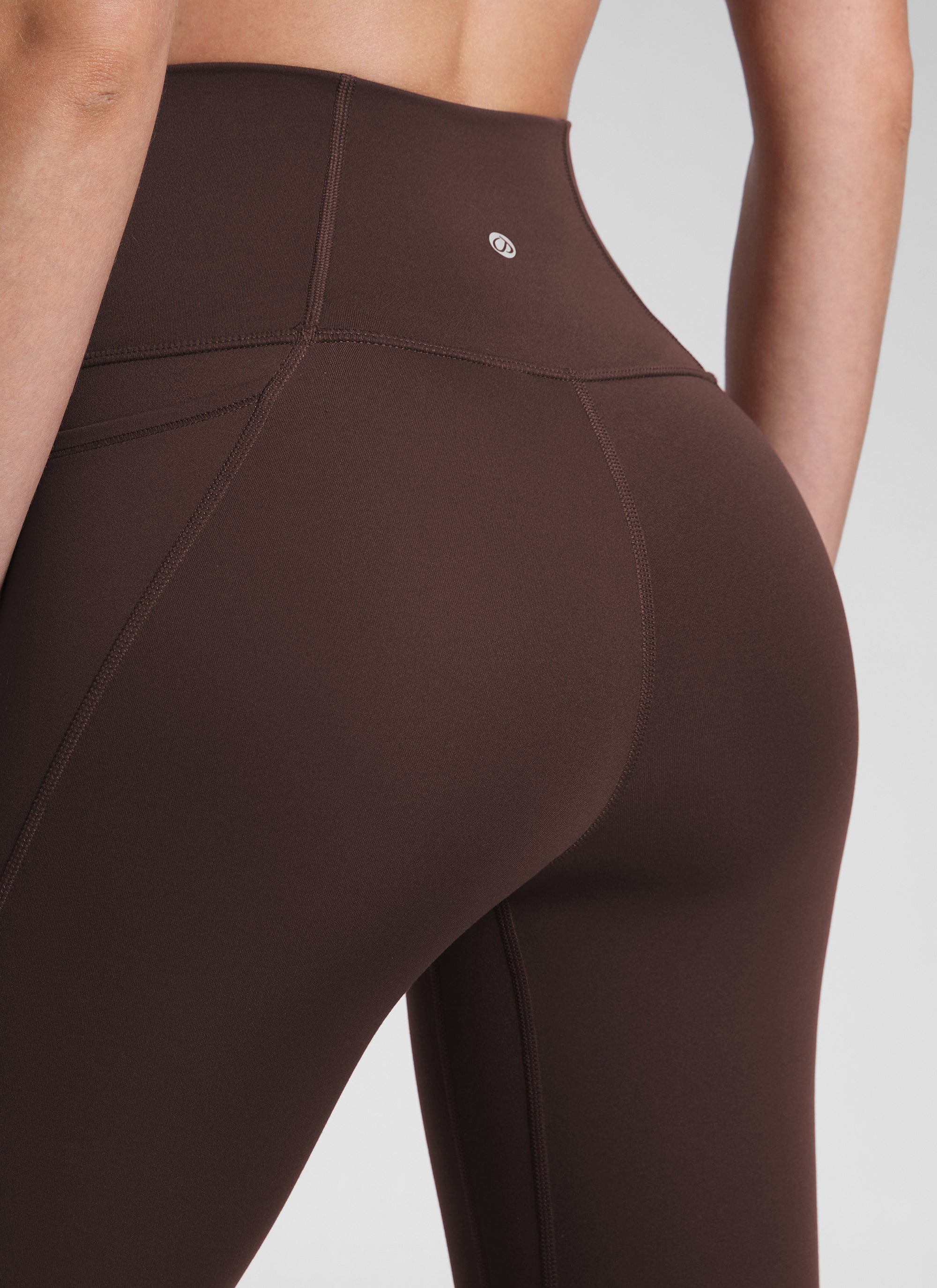 CRZ YOGA Women's Yoga Lounge High Rise Butterluxe Pocket Leggings 25'' Hot Fudge Brown