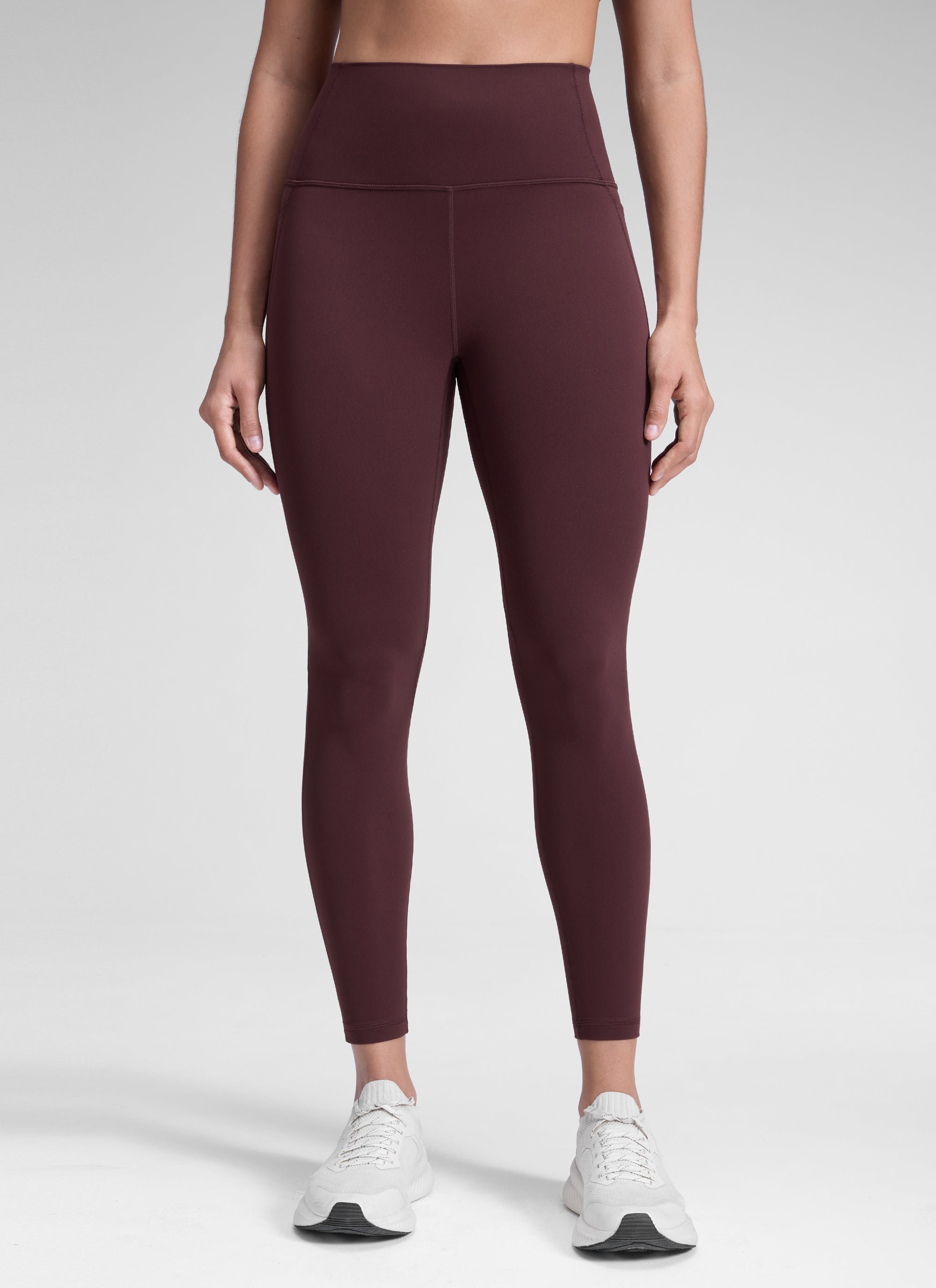 CRZ YOGA Women's Yoga Lounge High Rise Butterluxe Pocket Leggings 25'' Ripe Plum