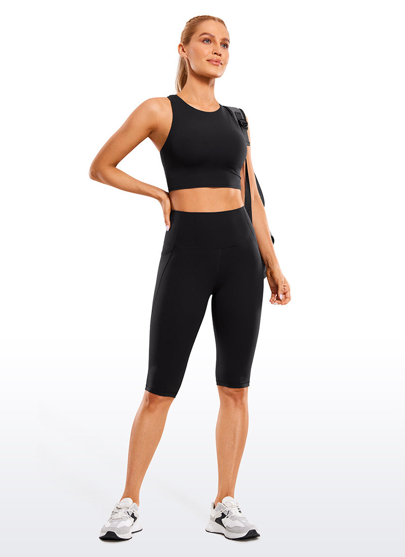 CRZ YOGA Women's Butterluxe Knee Length Pockets Capri Leggings 13