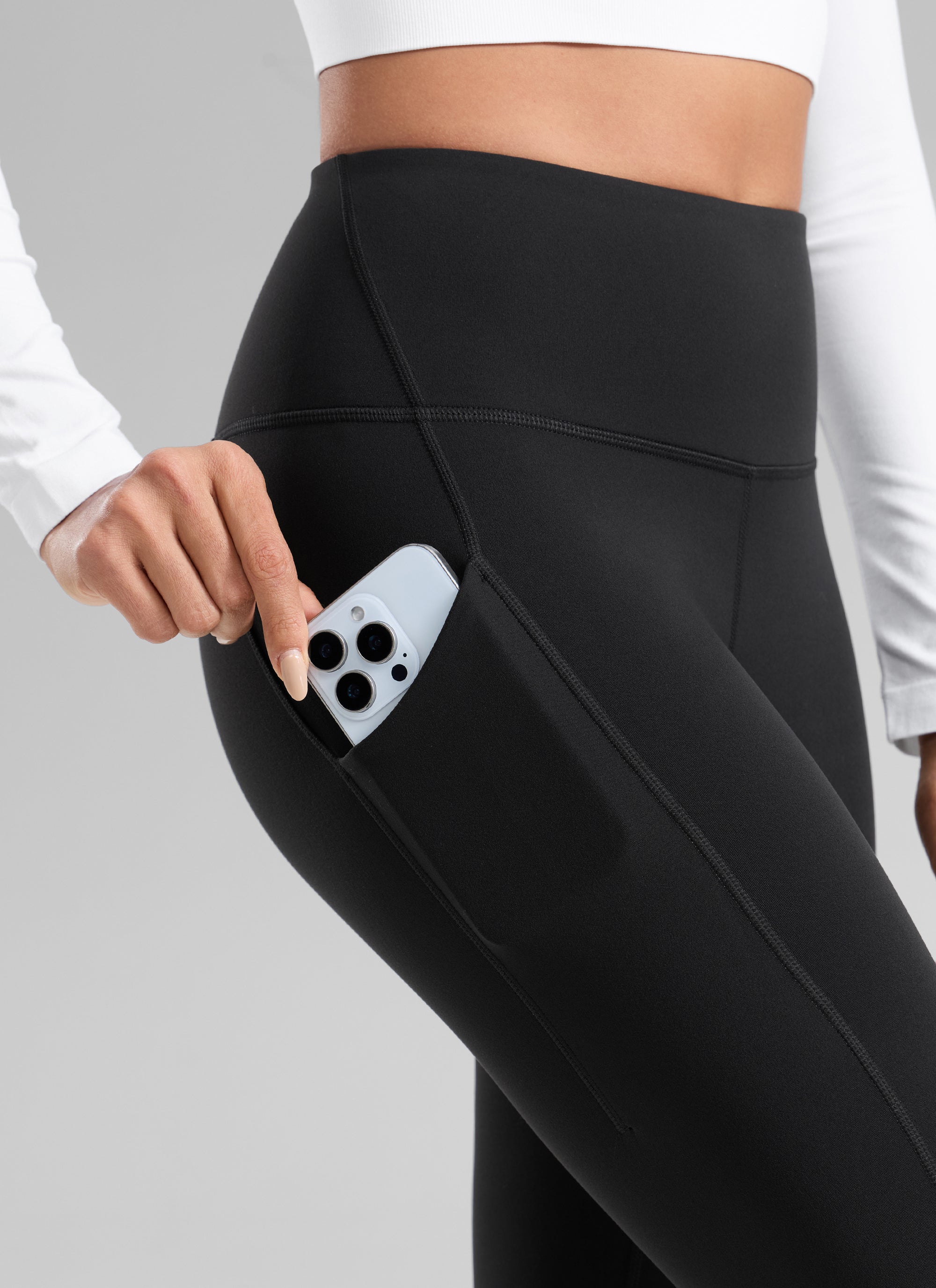 CRZ YOGA Women's Water-resistant Fleece Lined Pocket Leggings 28