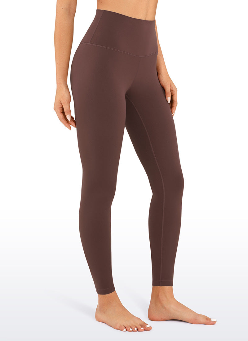 CRZ YOGA Women's Yoga High Rise Air Feeling Yoga Leggings 28'' Taupe