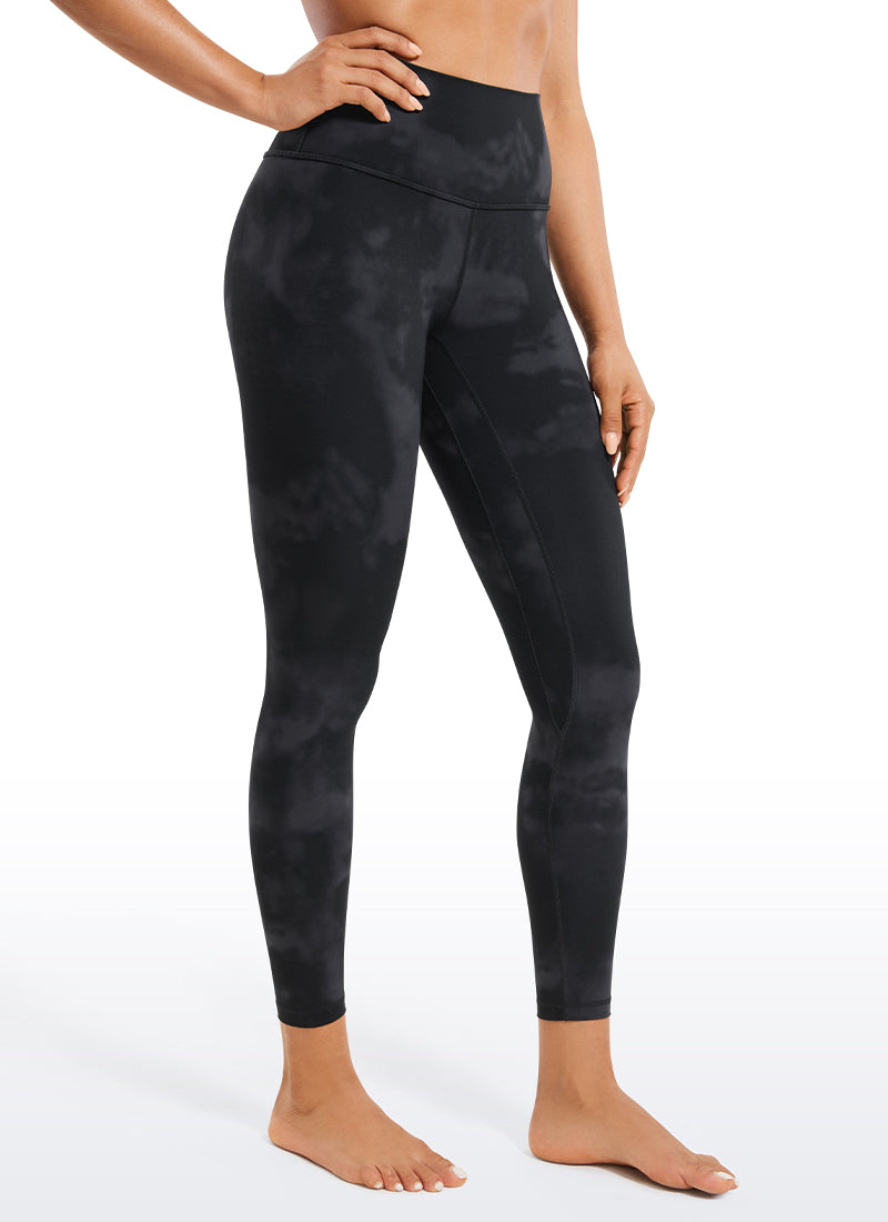 CRZ YOGA Women's Yoga Train High Rise Brushed Nakedfeel Leggings 25'' Intersellar Black
