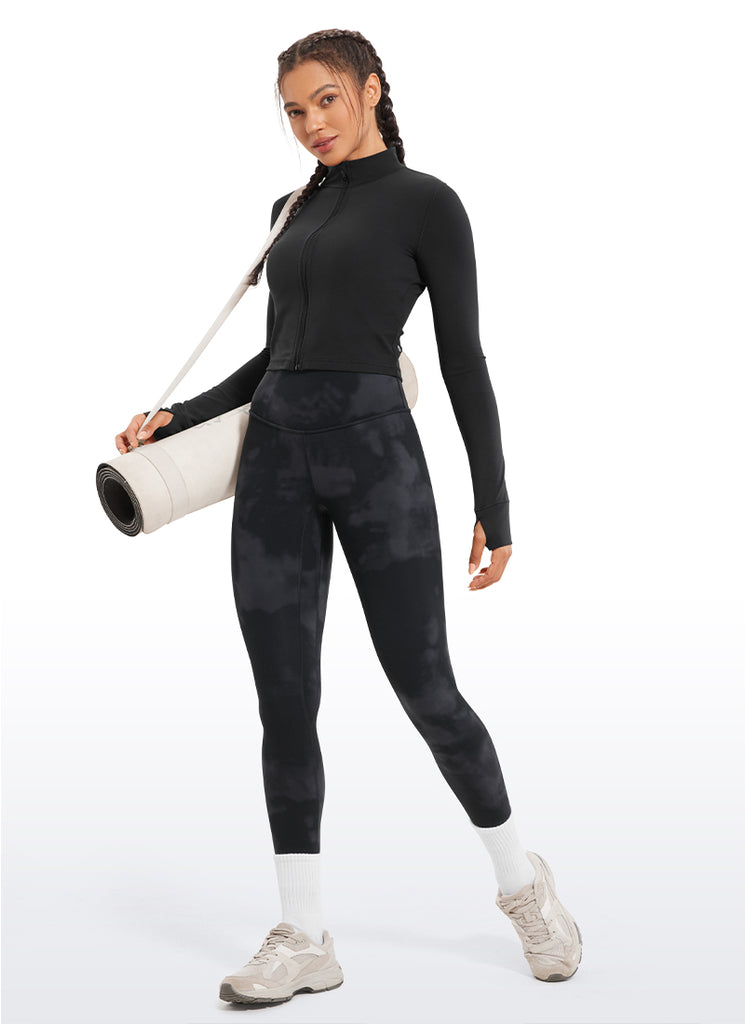 CRZ YOGA Women's Yoga Train High Rise Brushed Nakedfeel Leggings 25'' Serenity Blue