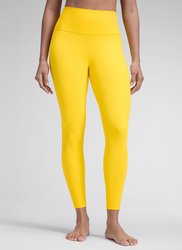 CRZ YOGA Women's Yoga Train High Rise Brushed Nakedfeel Leggings 25'' High Visibility Yellow