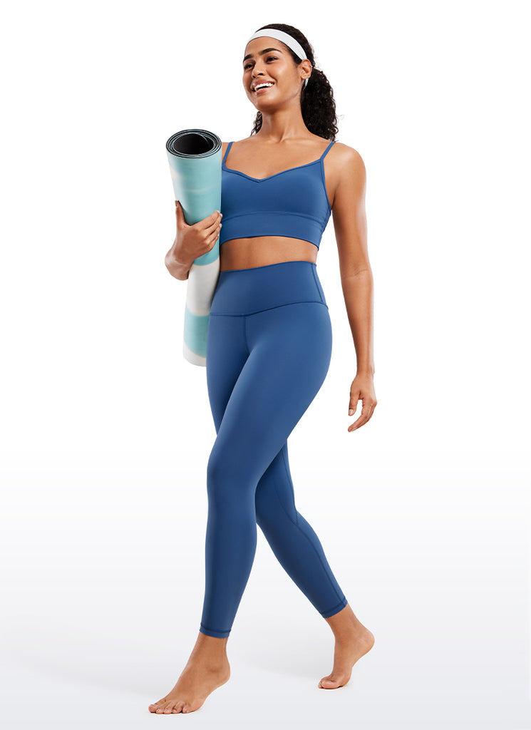 CRZ YOGA Women's Yoga Train High Rise Brushed Nakedfeel Leggings 25'' Serenity Blue