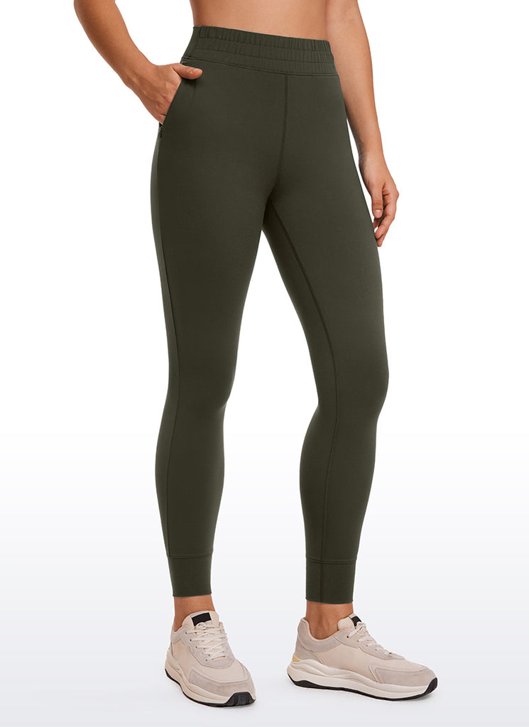 CRZ YOGA Womens Butterluxe High Waisted Joggers 27" with Pockets Deep Purple