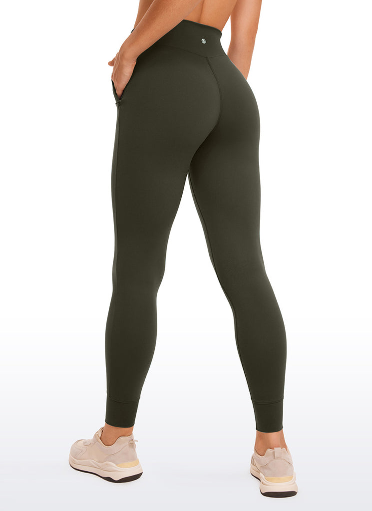 CRZ YOGA Womens Butterluxe High Waisted Joggers 27" with Pockets Deep Purple