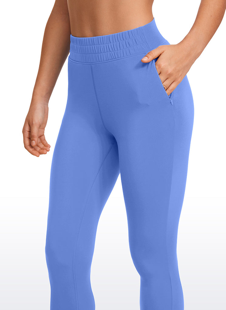 CRZ YOGA Womens Butterluxe High Waisted Joggers 27" with Pockets Deep Purple