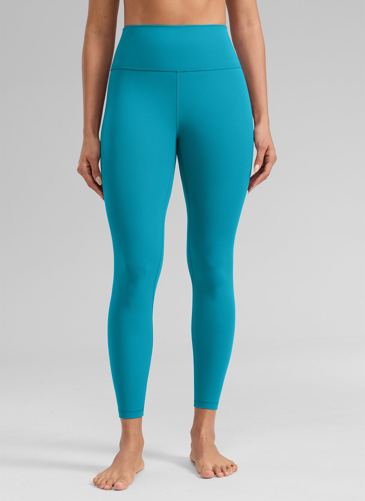 CRZ YOGA Women's Workout High Rise Butterlift Yoga Leggings 25'' Hawaiian Blue