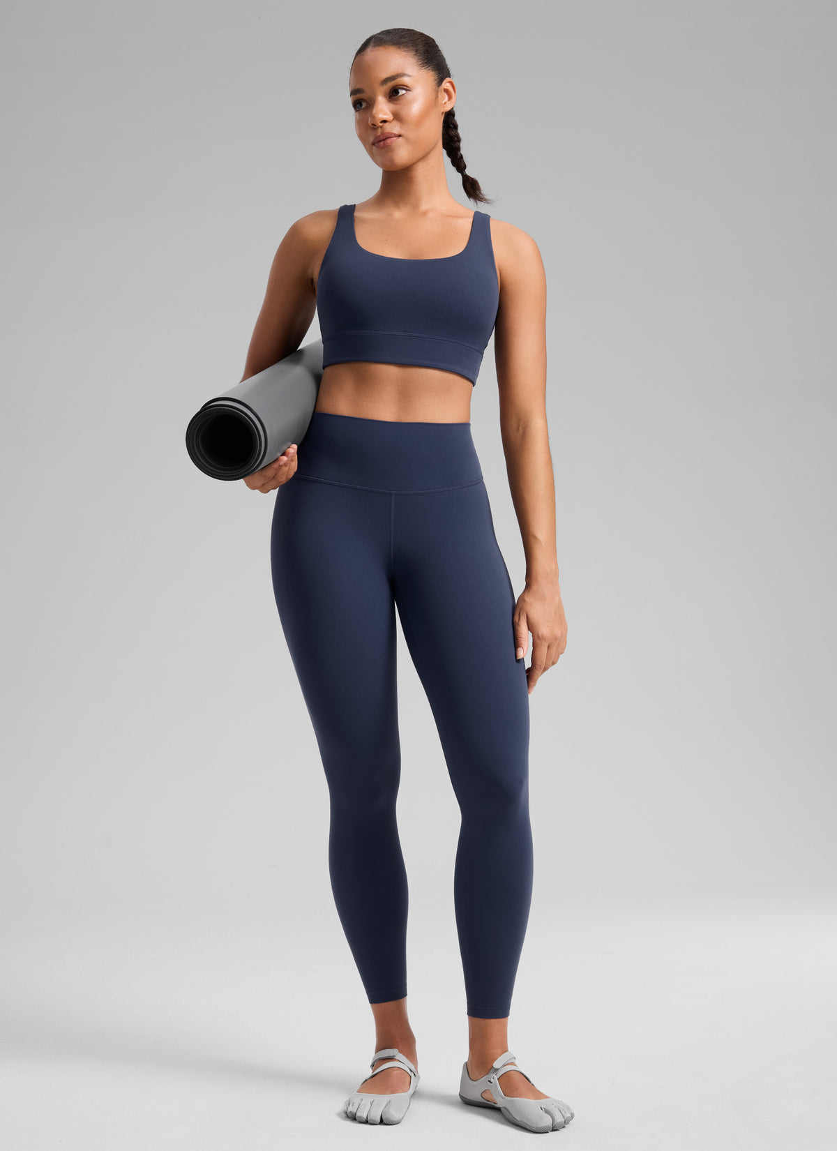 CRZ YOGA Women's Workout High Rise Butterlift Yoga Leggings 25'' Club Blue @model_info:F