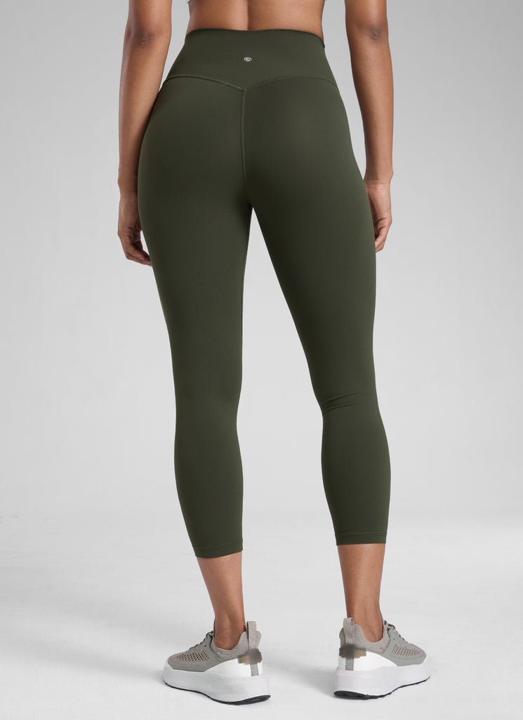 CRZ YOGA Women's High Waisted Capris Workout Leggings 23" True Navy