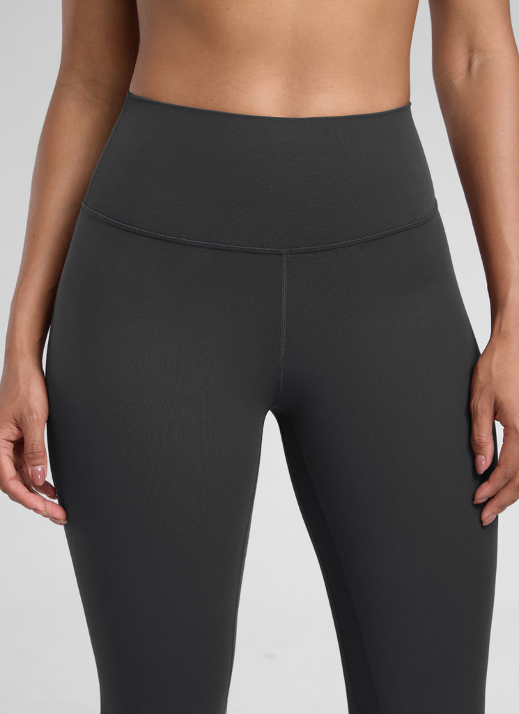 CRZ YOGA Women's High Waisted Capris Workout Leggings 23" Olive Green