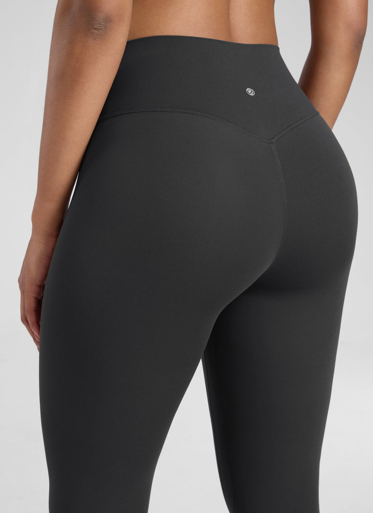 CRZ YOGA Women's High Waisted Capris Workout Leggings 23" Mysterious Grey