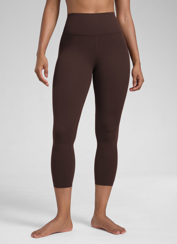 CRZ YOGA Women's High Waisted Capris Workout Leggings 23" Mysterious Grey