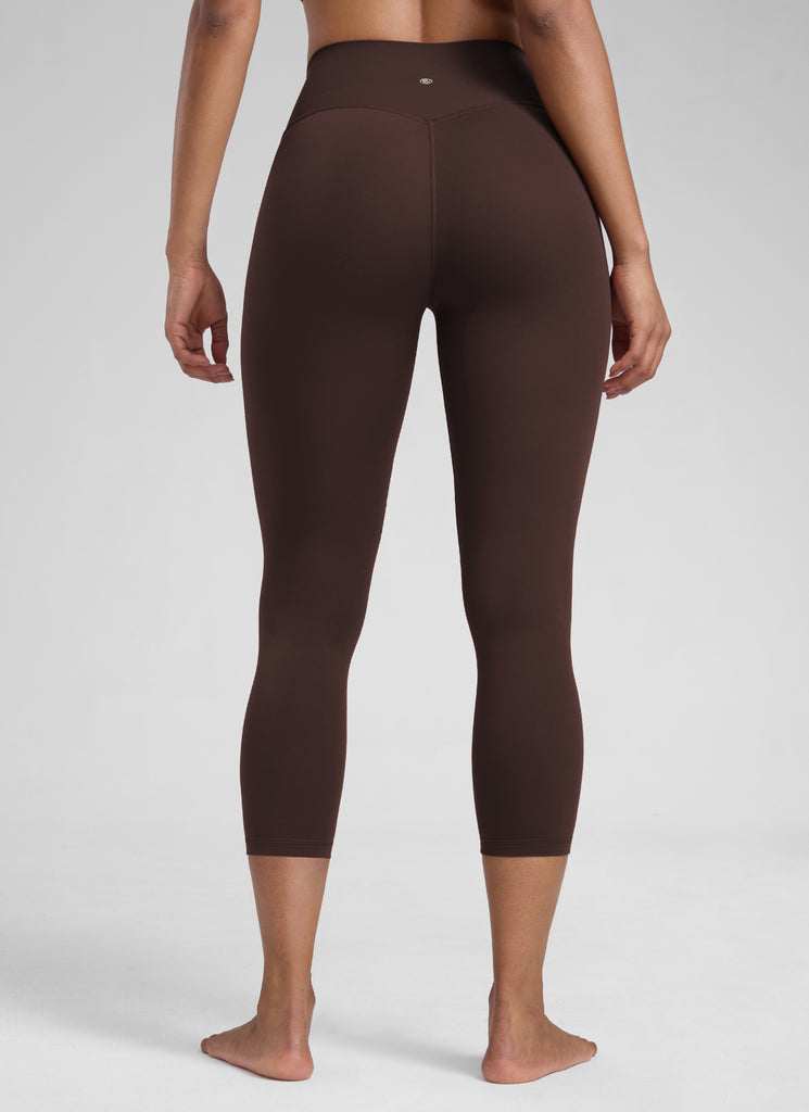 CRZ YOGA Women's High Waisted Capris Workout Leggings 23" Mysterious Grey