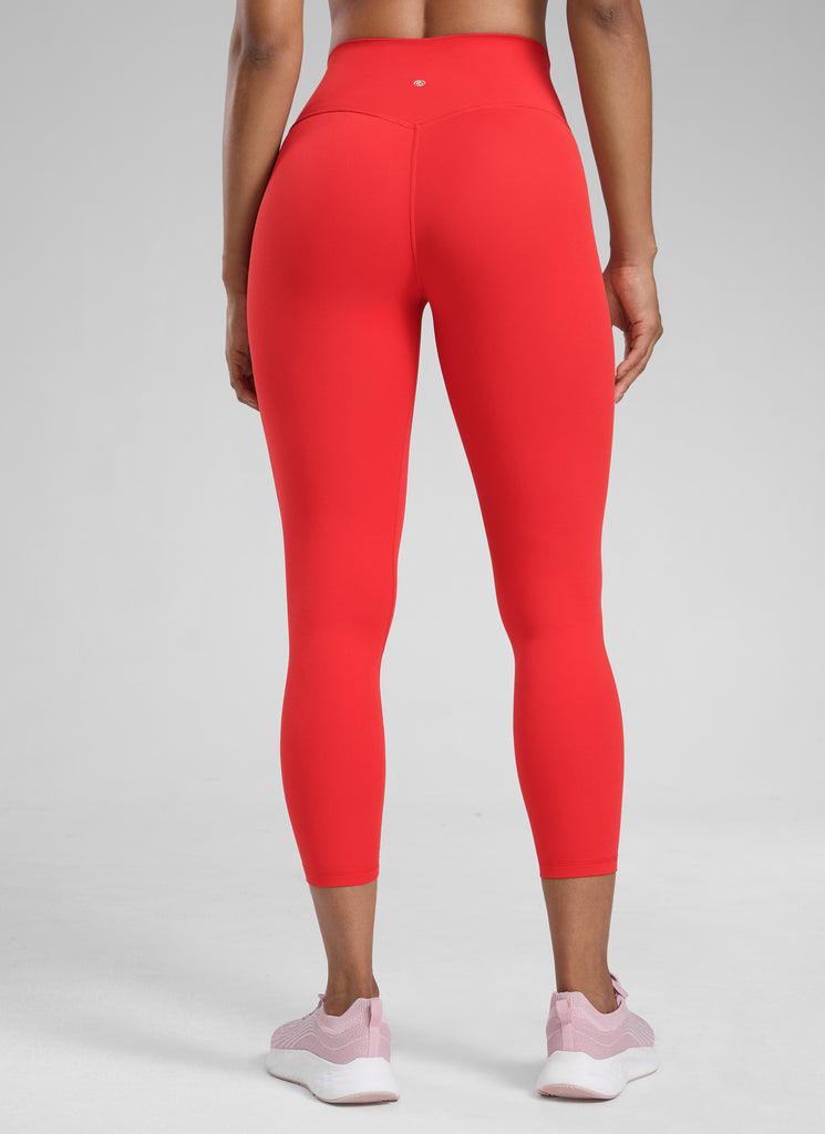 CRZ YOGA Women's High Waisted Capris Workout Leggings 23" Hot Fudge Brown