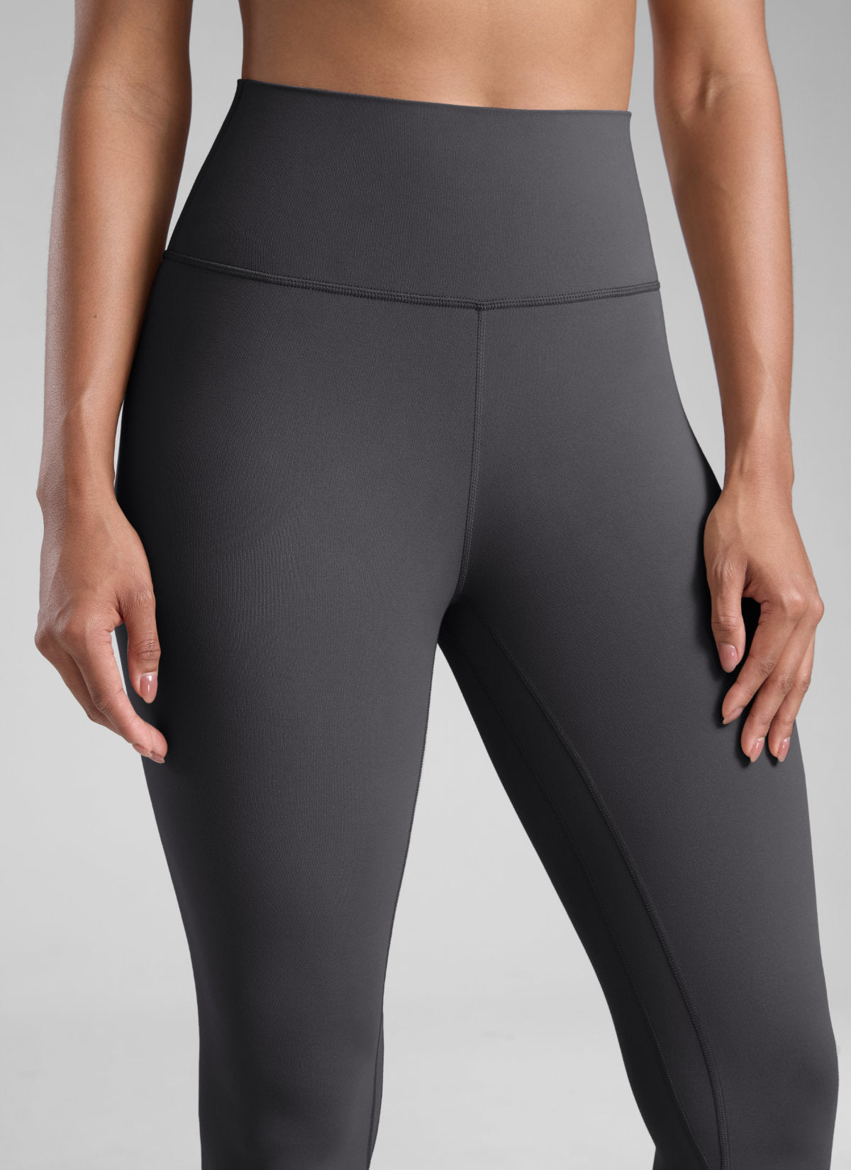 CRZ YOGA Women's Workout High Rise Butterlift Yoga Leggings 28'' Mysterious Grey