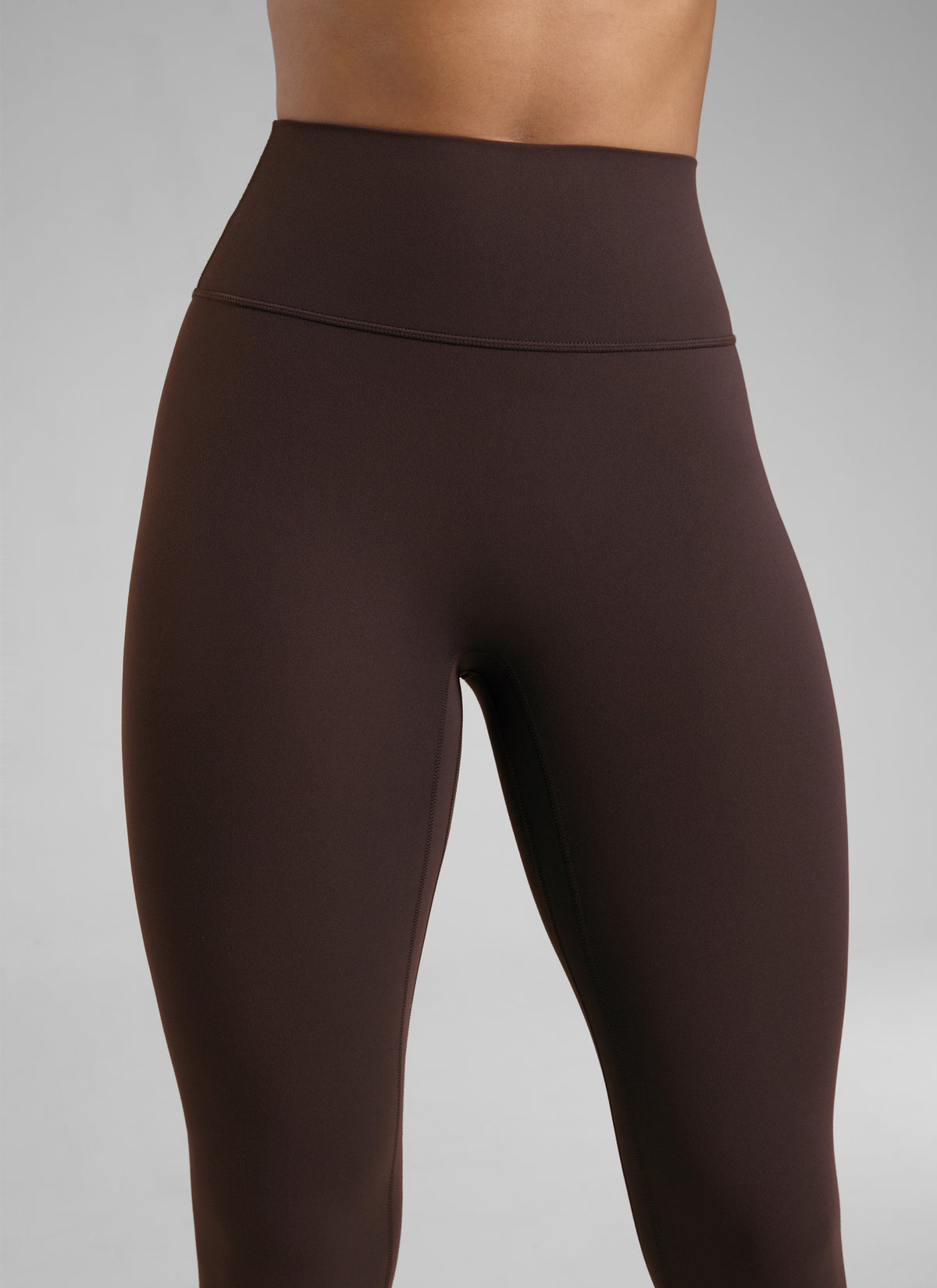 CRZ YOGA Women Butterlift High Rise Scrunch Butt Legging No Front Seam Hot Fudge Brown @model_info:Barbara