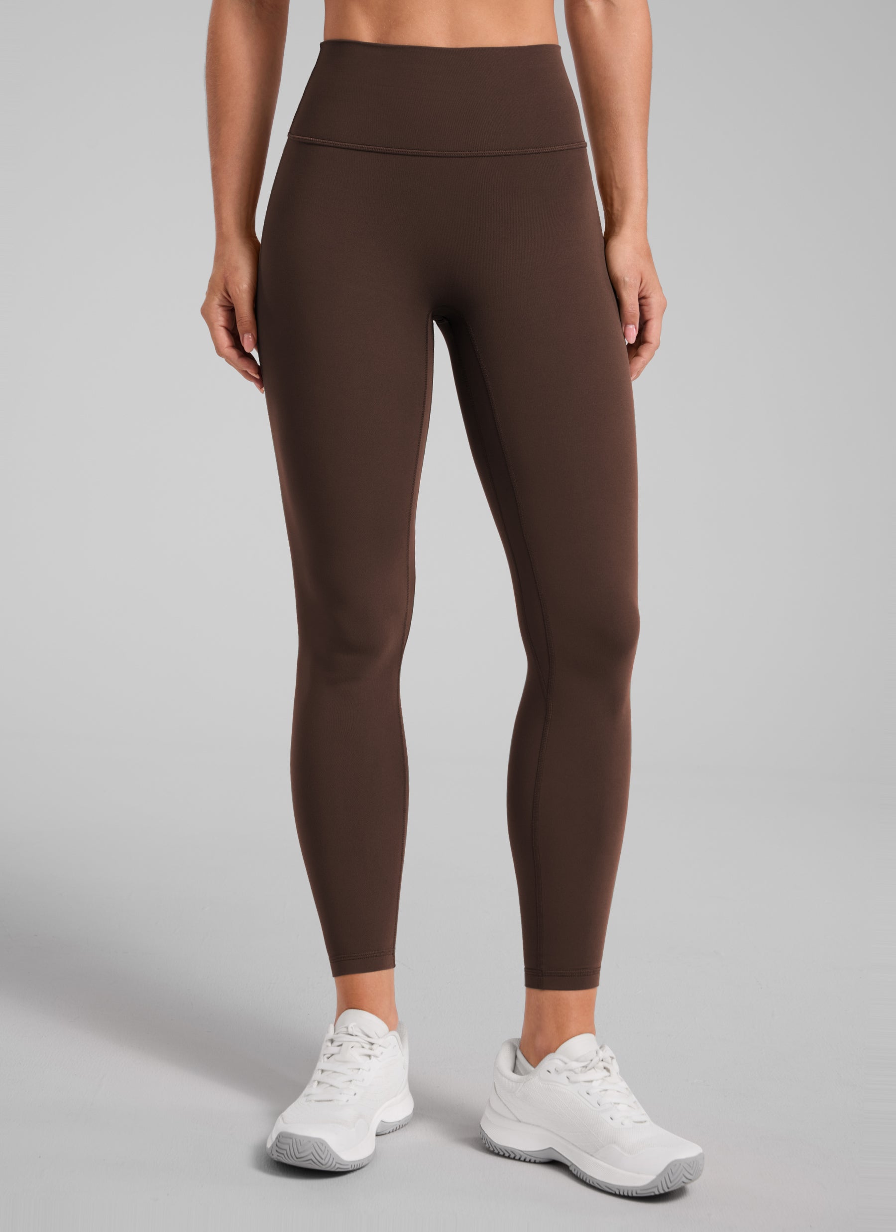 CRZ YOGA Women Butterlift High Rise Scrunch Butt Legging No Front Seam Walnut Brown @model_info:S2