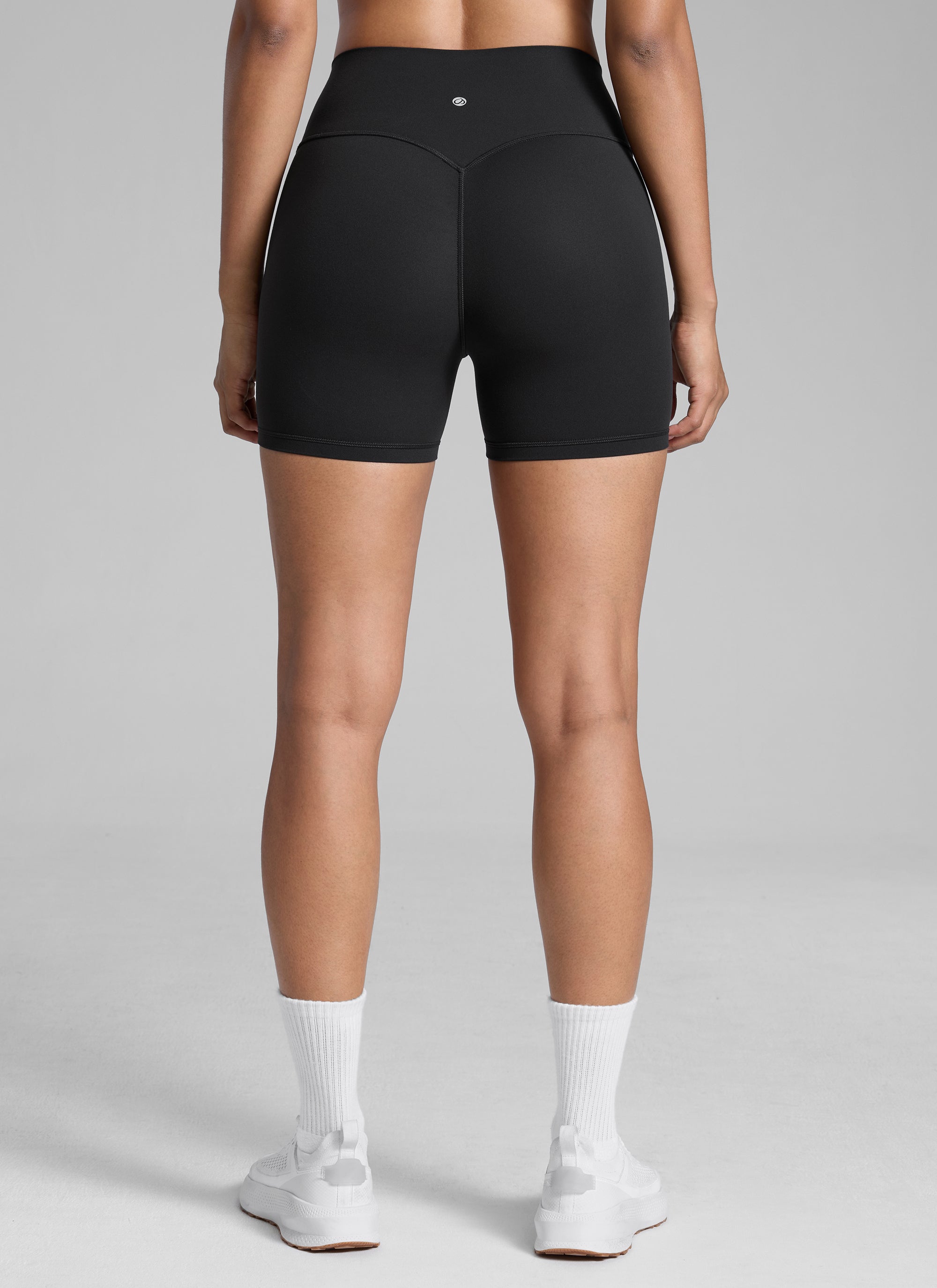 CRZ YOGA Womens Butterlift Scrunch Butt Atheletic Workout Biker Shorts Black