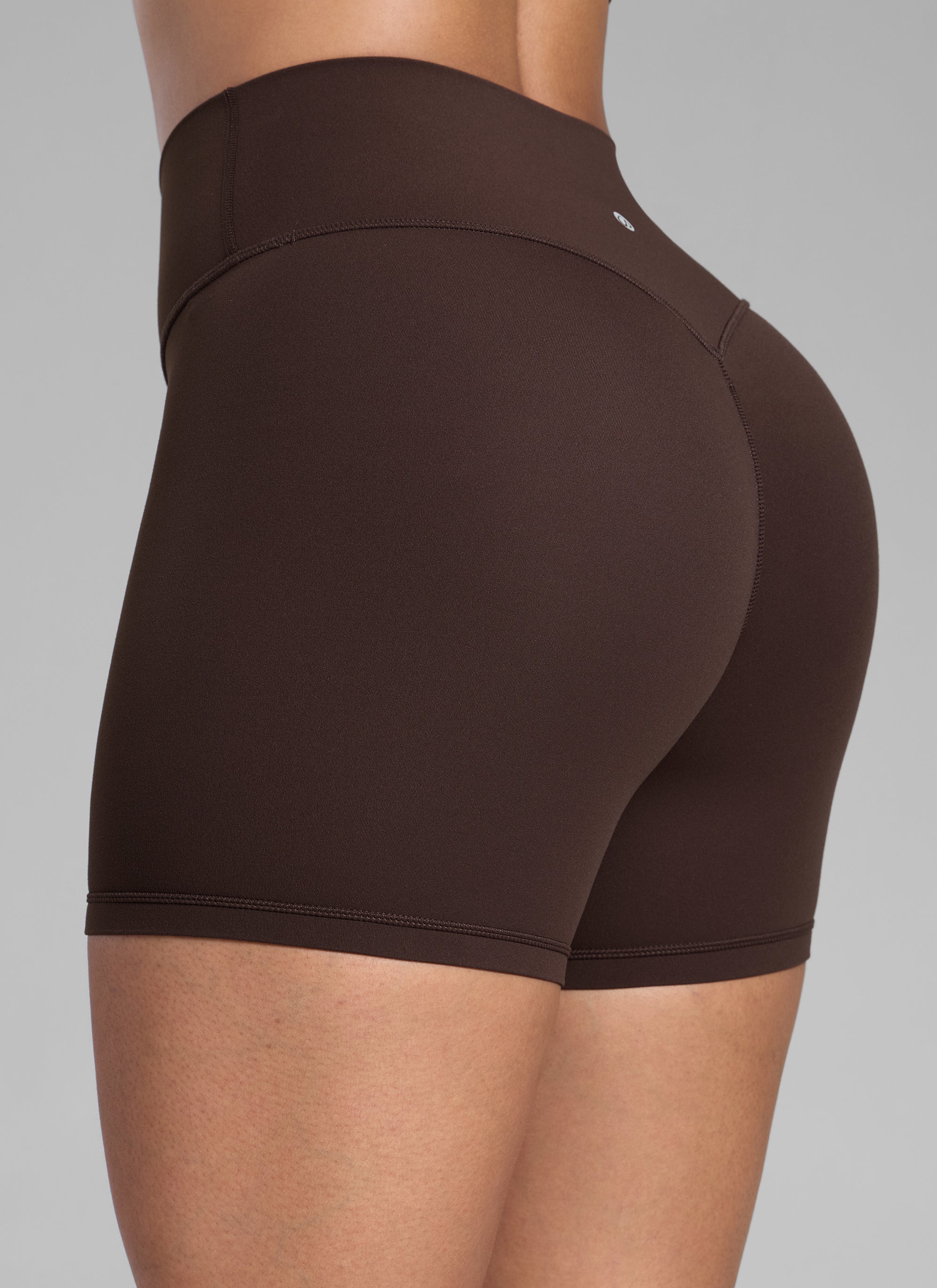 CRZ YOGA Womens Butterlift Scrunch Butt Atheletic Workout Biker Shorts Hot Fudge Brown