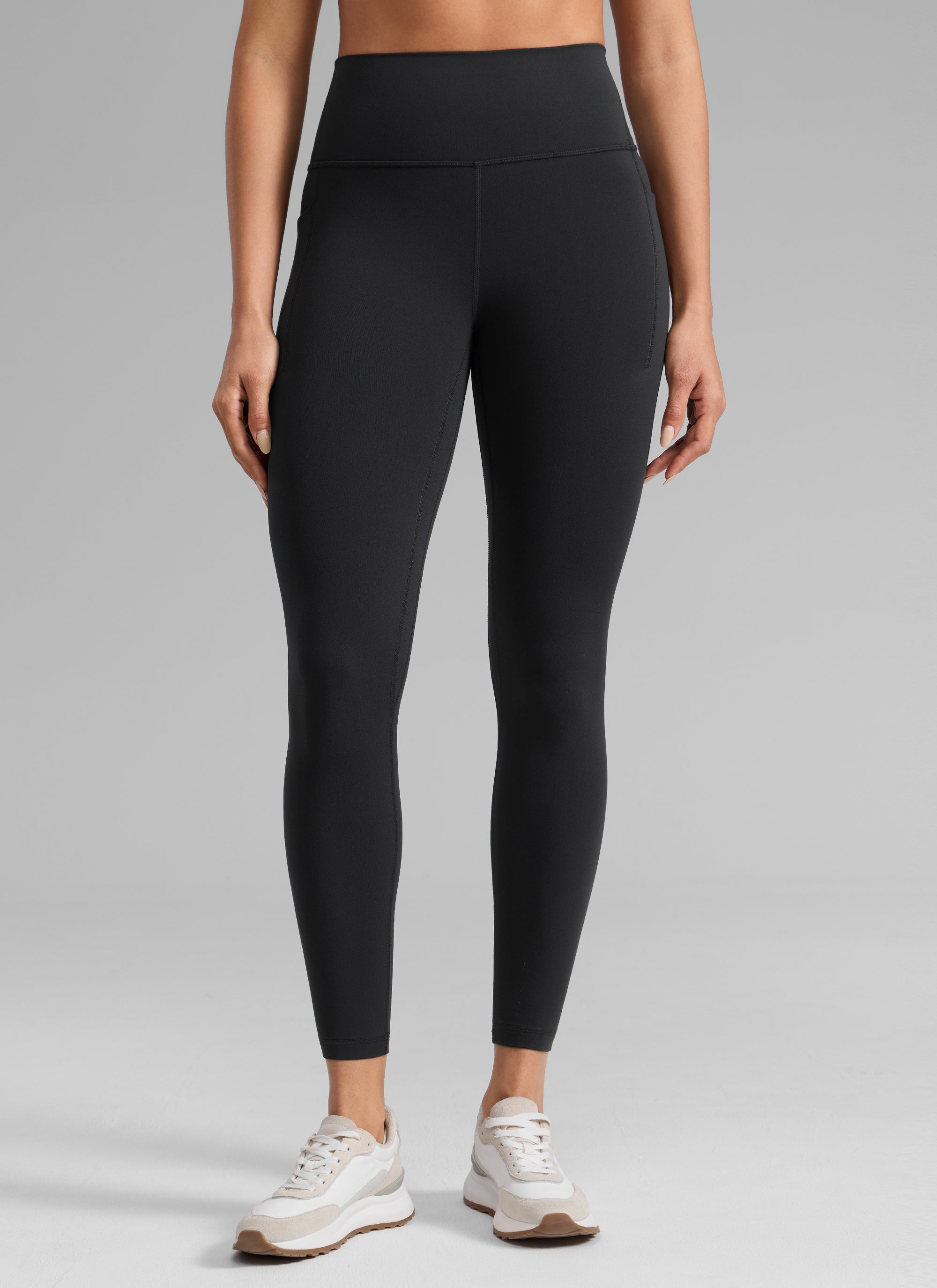 CRZ YOGA Women's Butterlift Workout High Rise Pocket Leggings 25'' Black