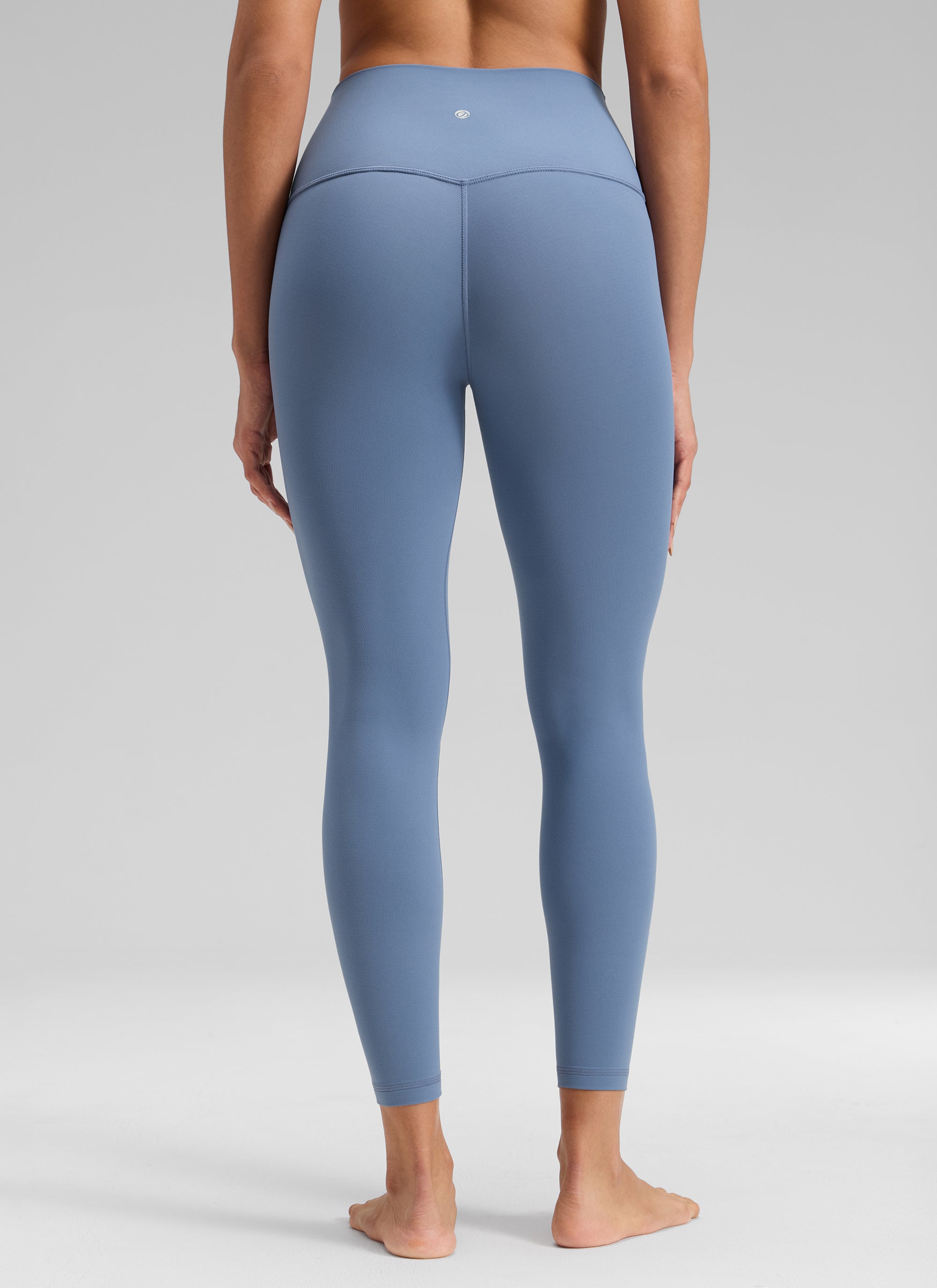CRZ YOGA Women's Butterluxe Yoga High Rise No Front Seam Legging 25'' Washed Denim