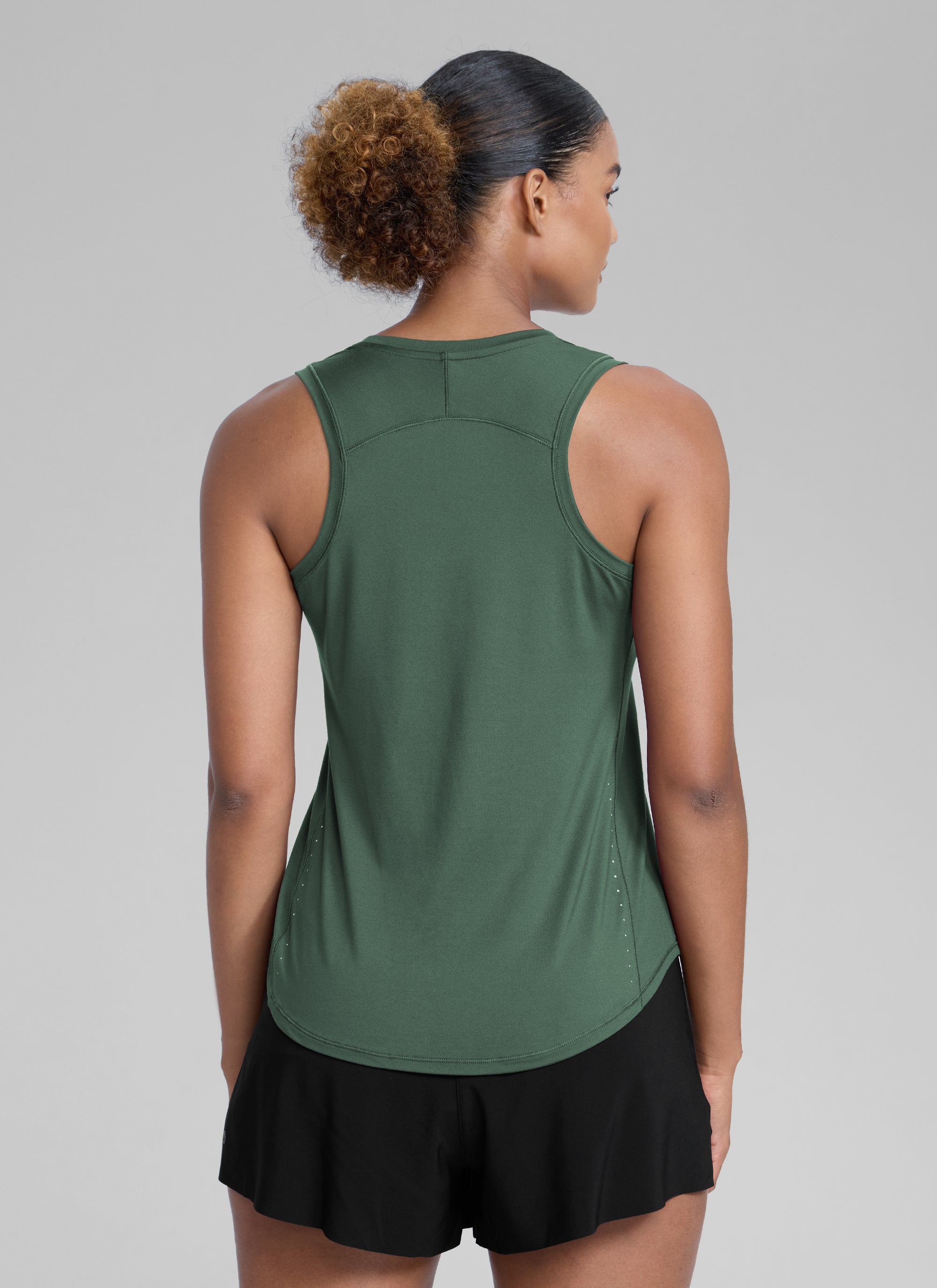CRZ YOGA Women's Running Relaxed Fit Ultralight Tank Top Racerback True Navy