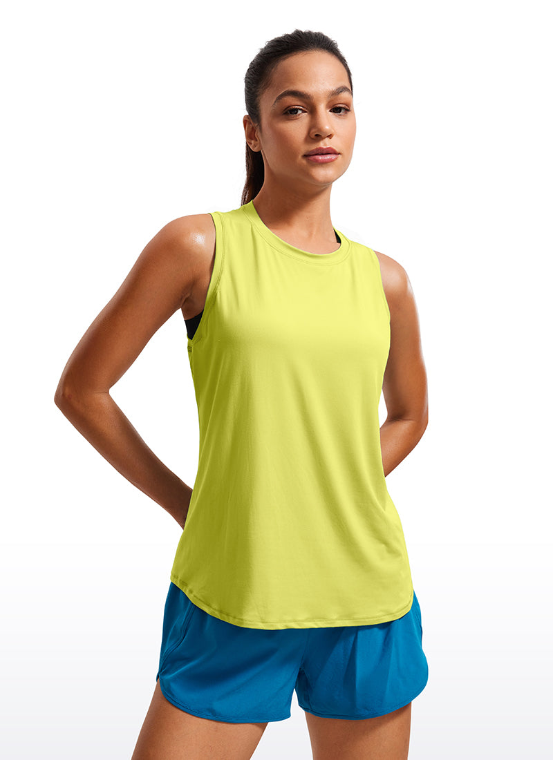 CRZ YOGA Women's Running Relaxed Fit Ultralight Tank Top Racerback Magenta