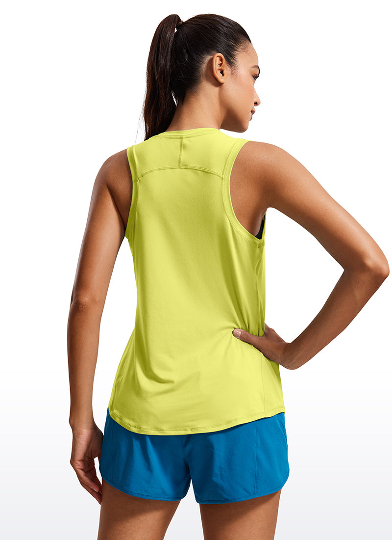 CRZ YOGA Women's Running Relaxed Fit Ultralight Tank Top Racerback Magenta