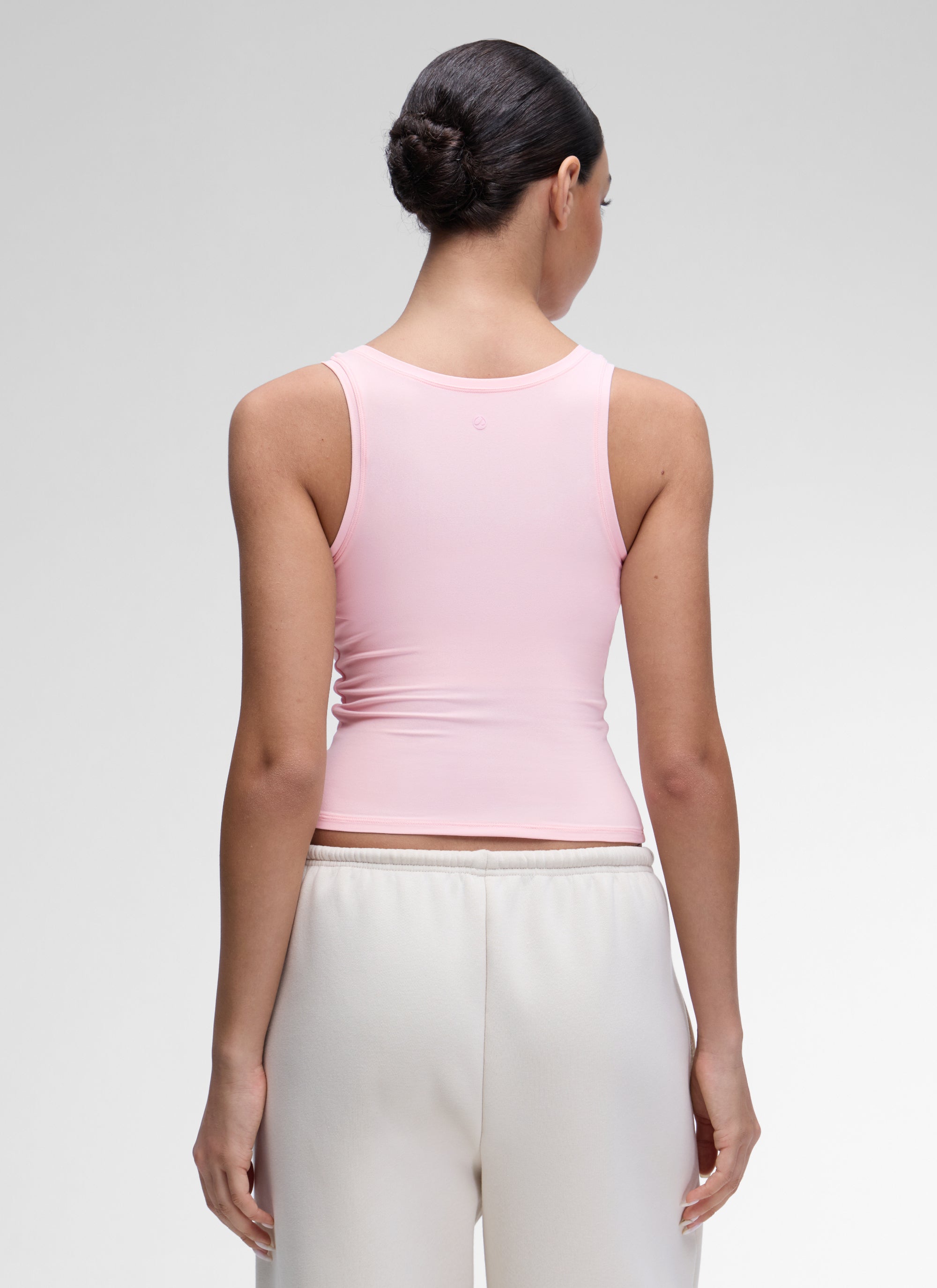 CRZ YOGA Women Softembrace Soft Double Lined Scoop Neck Tanks Casual Tops Strawberry Pink