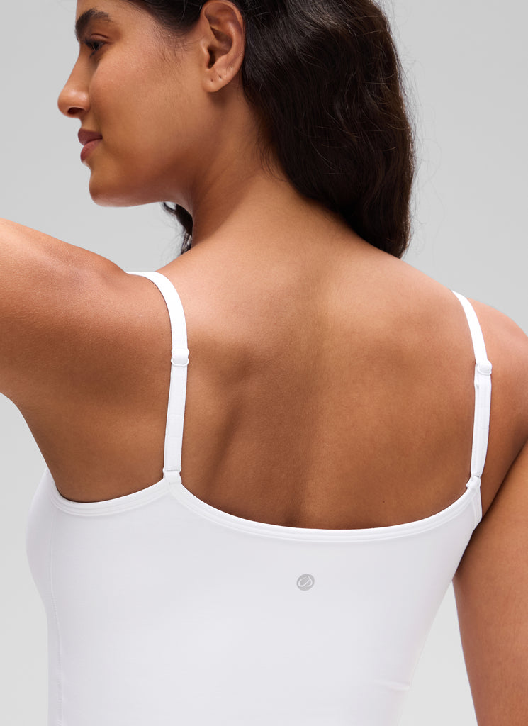 CRZ YOGA Women's Butterluxe Casual Scoop Neck U Back Double Lined Tank Black