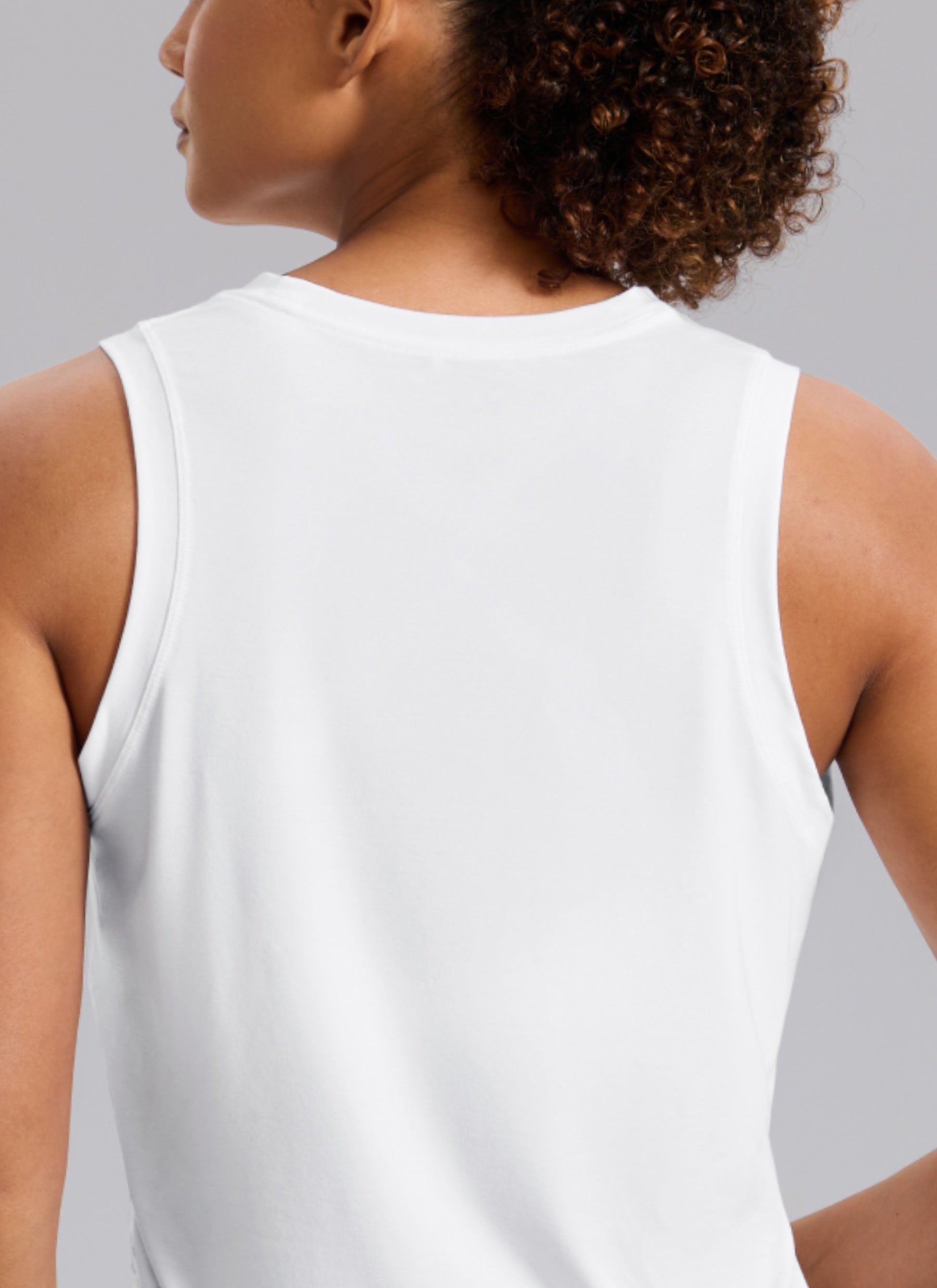 CRZ YOGA Women's Quick Dry Crop Racerback Sleevesless Tank Tops White