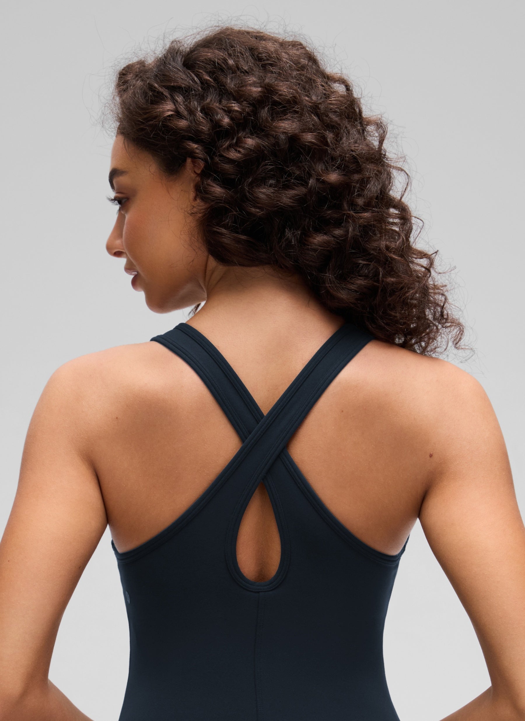 CRZ YOGA Women’s Butterluxe Casual Cross Back Slim Fit Dress True Navy